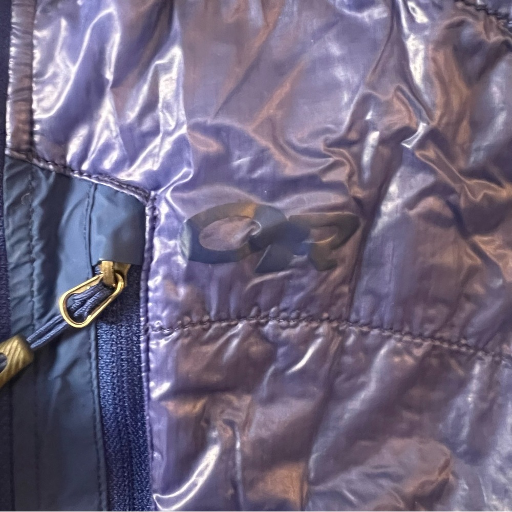 Women’s Outdoor Research Blue Deviator Hoody Fleece Running Jacket - Size L - Picture 6 of 10